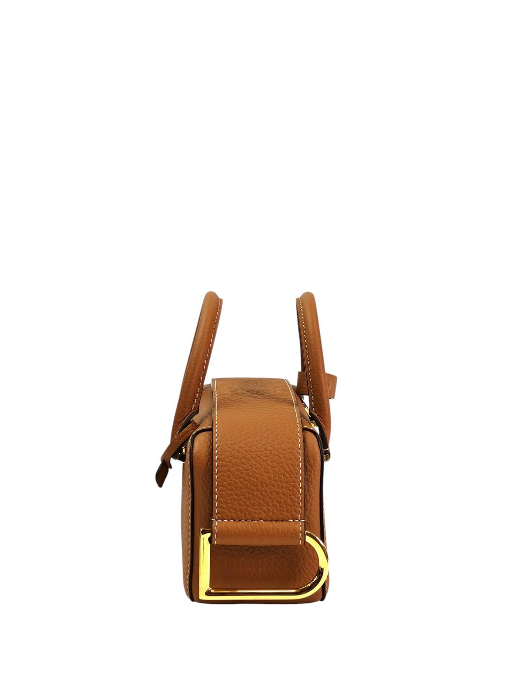 DELVAUX デルヴォー クールボックスナノ ストラップ付 ハンドバッグ ブラウン 管理番号：11635