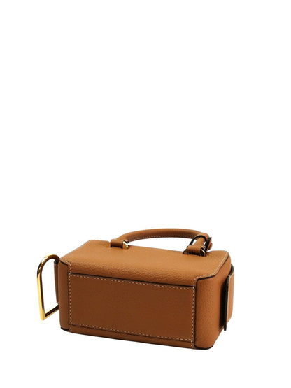 DELVAUX デルヴォー クールボックスナノ ストラップ付 ハンドバッグ ブラウン 管理番号：11635