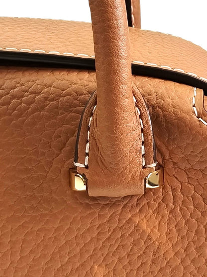 DELVAUX デルヴォー クールボックスナノ ストラップ付 ハンドバッグ ブラウン 管理番号：11635