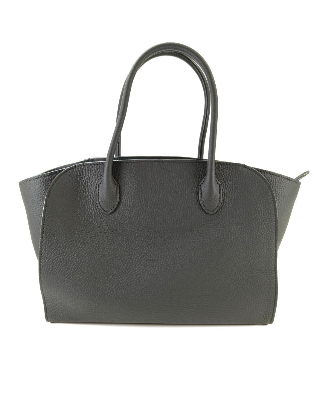 THE ROW MARLO 12 Tote Bag Grained Calfskin Black Ref: 10670