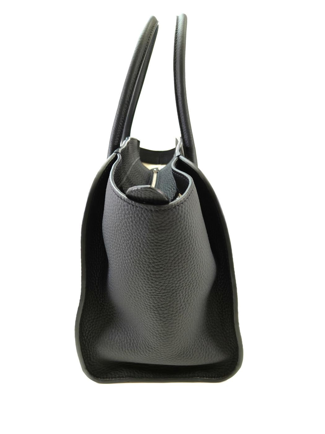 THE ROW MARLO 12 Tote Bag Grained Calfskin Black Ref: 10670