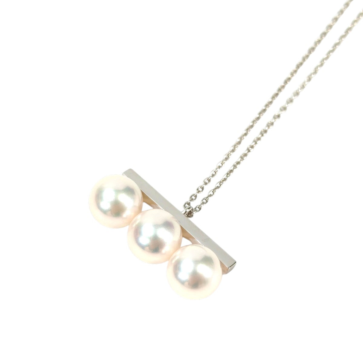 TASAKI タサキ バランス ネオ ペンダント パール3連 ネックレス ホワイト 管理番号：11566