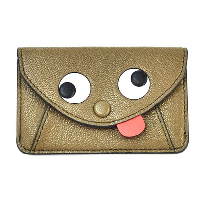 ANYA HINDMARCH アニヤハインドマーチ カードケース コインケース カーキ 管理番号：10934