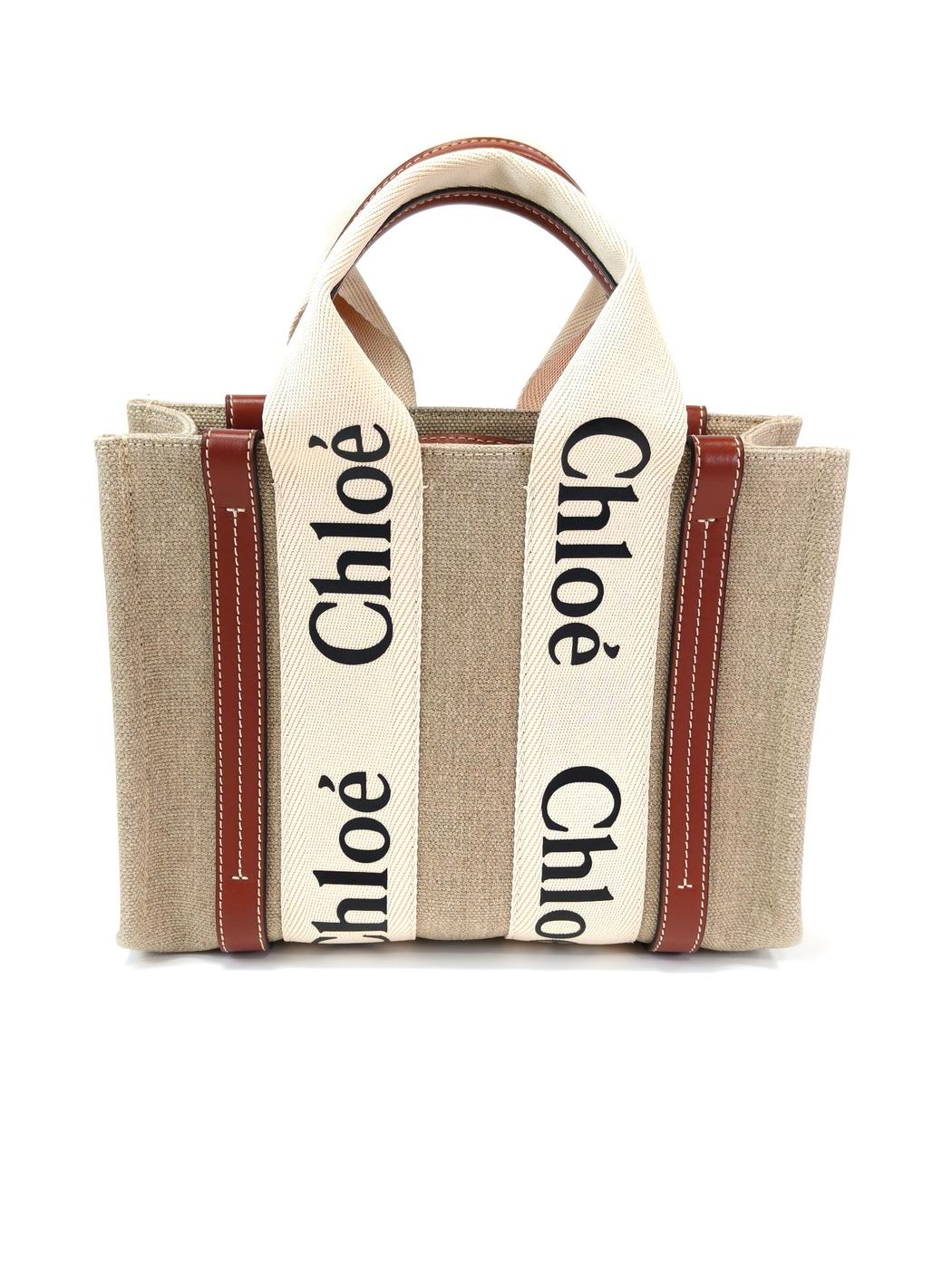 Chloe クロエ Woodyスモール トートバッグ ショルダーバッグ 2Way ブラウン 管理番号：11222