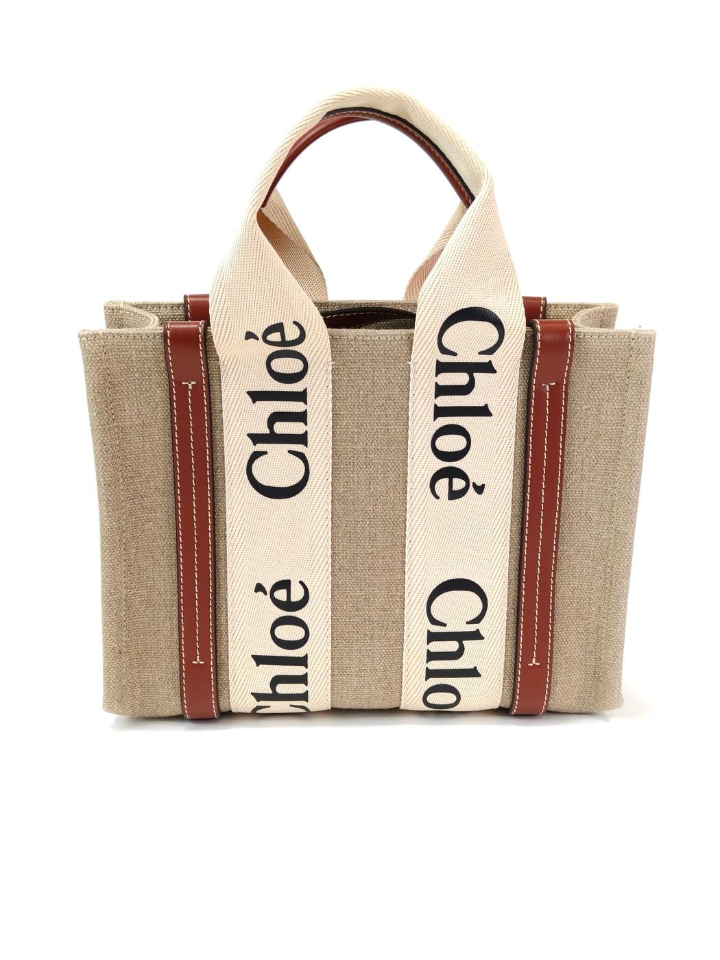 Chloe クロエ Woodyスモール トートバッグ ショルダーバッグ 2Way ブラウン 管理番号：11222