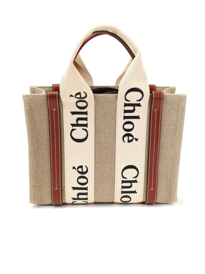 Chloe クロエ Woodyスモール トートバッグ ショルダーバッグ 2Way ブラウン 管理番号：11222